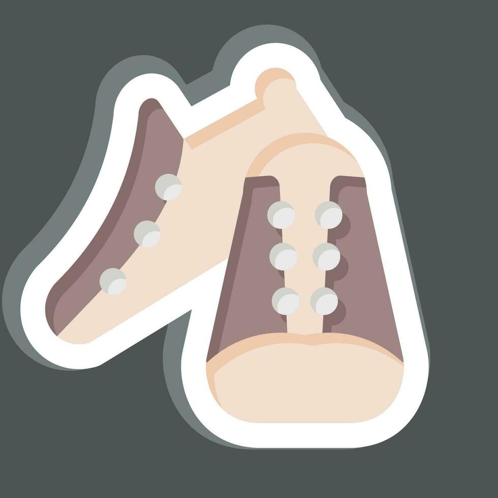 Sticker Shoes related to Bicycle symbol. simple design editable. simple illustration vector