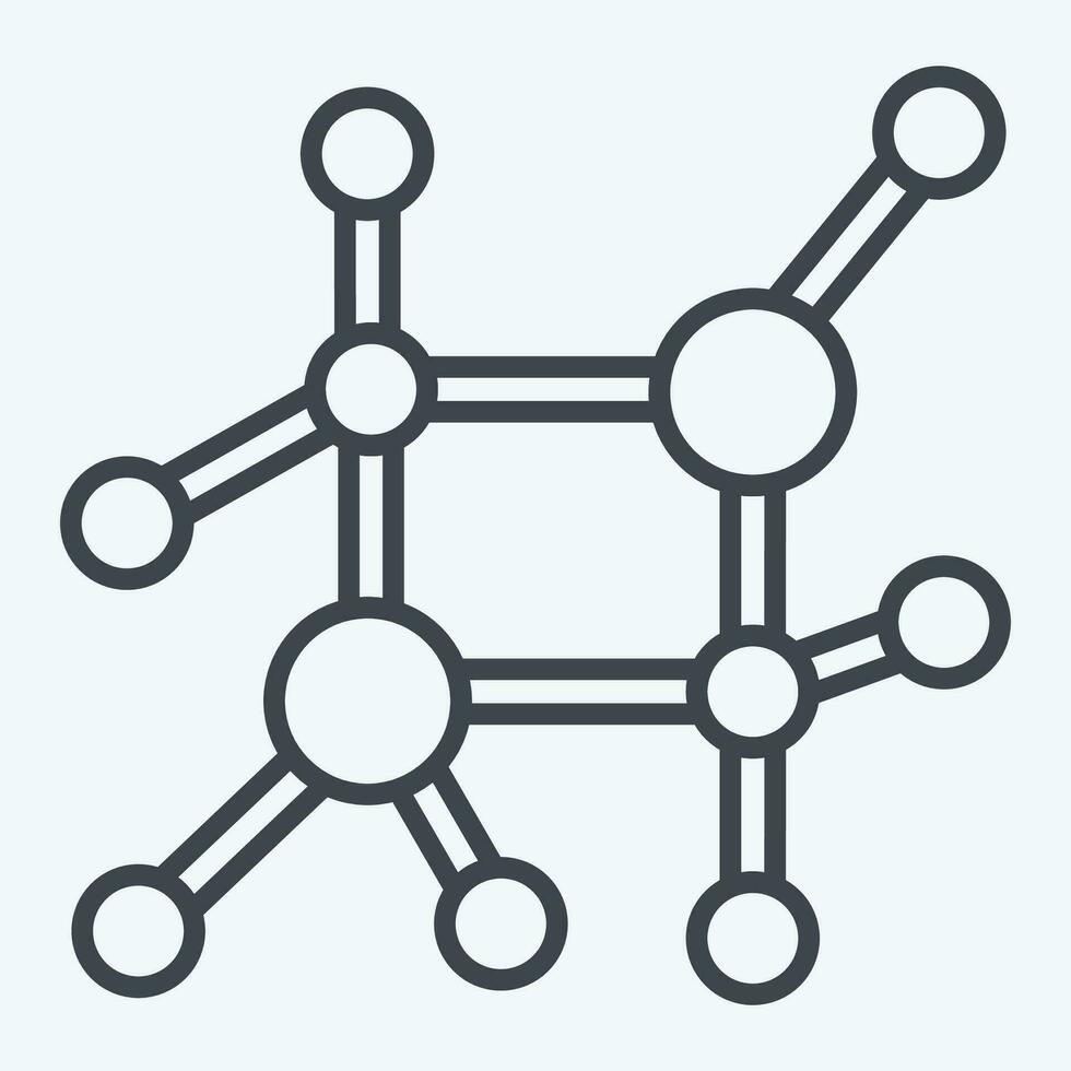 Icon Nano Technology. related to Biochemistry symbol. line style. simple design editable. simple illustration vector
