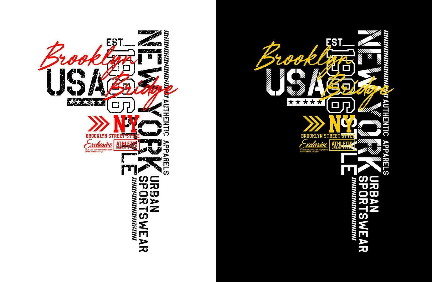 USA New York typography, for t-shirt, posters, labels, etc. vector