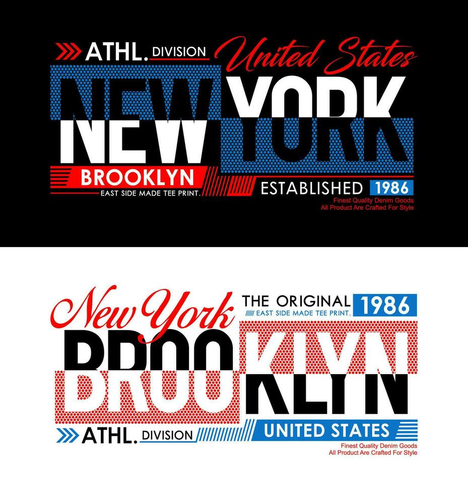 nuevo York brooklyn, para impresión en t camisas etc. vector