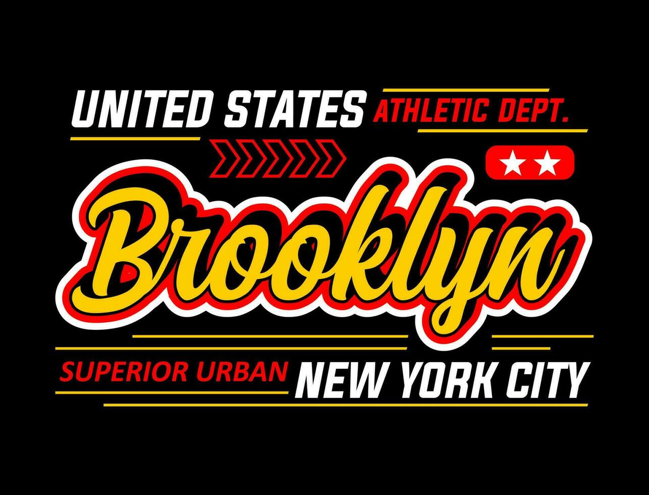 brooklyn tipografía diseño, para impresión en t camisas etc. vector