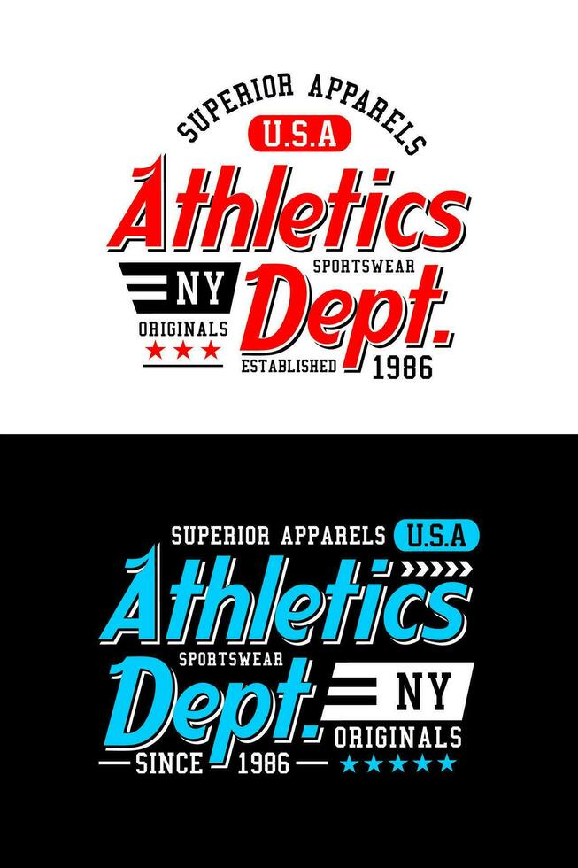 Athletics dept, for t-shirt, posters, labels, etc. vector