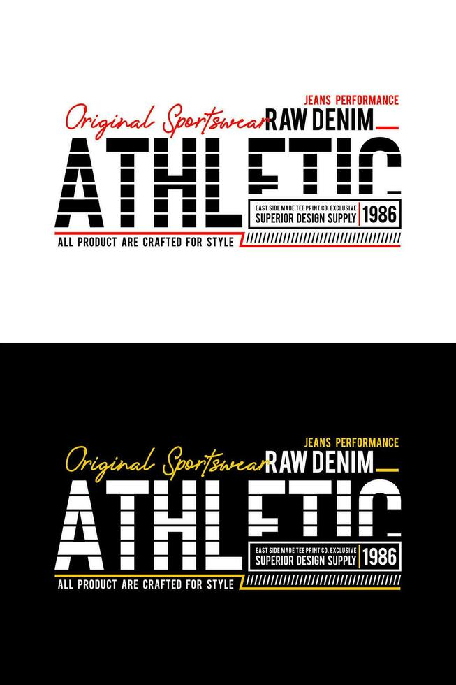 Athletic, for t-shirt, posters, labels, etc. vector