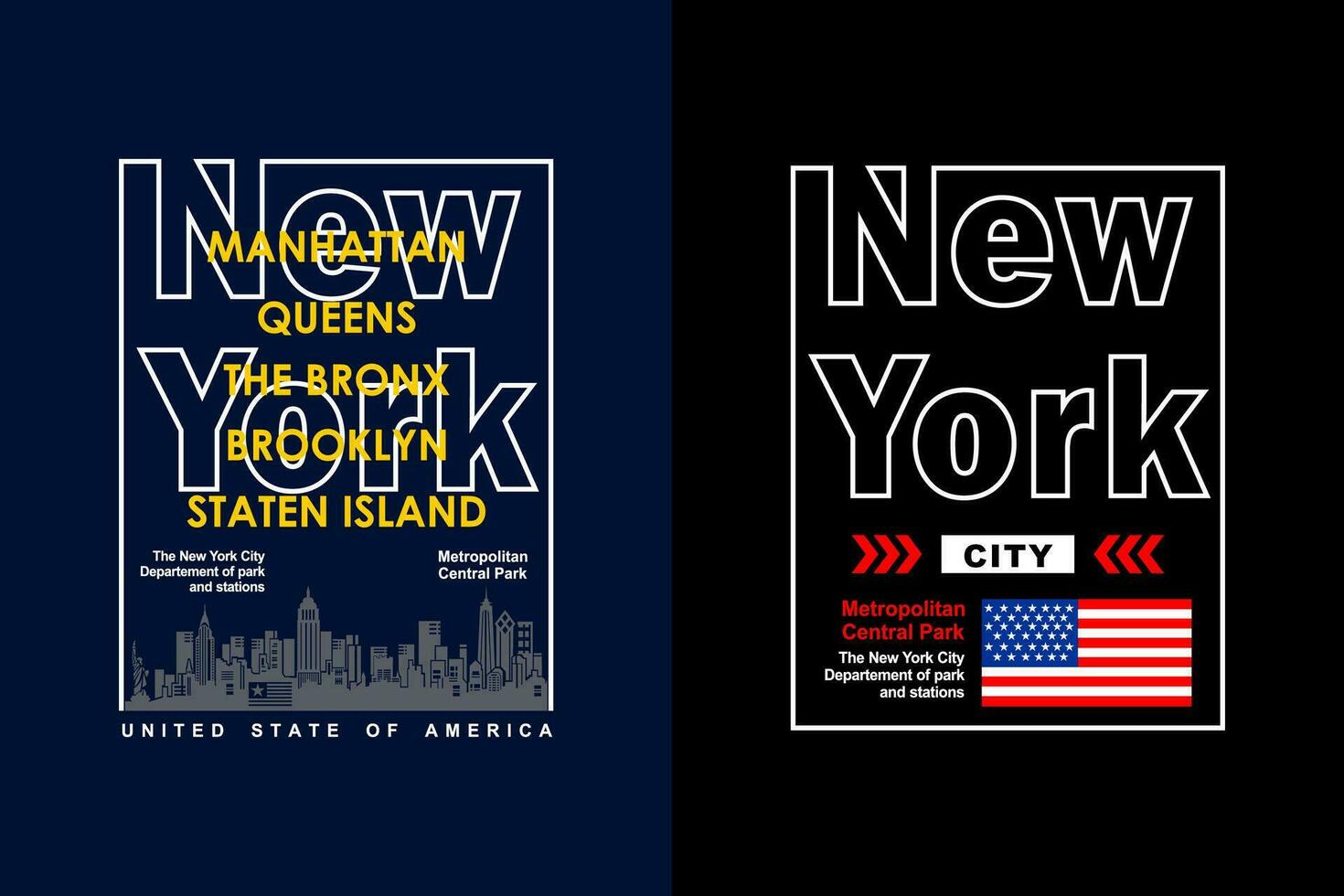 New York, for print on t shirts etc. vector