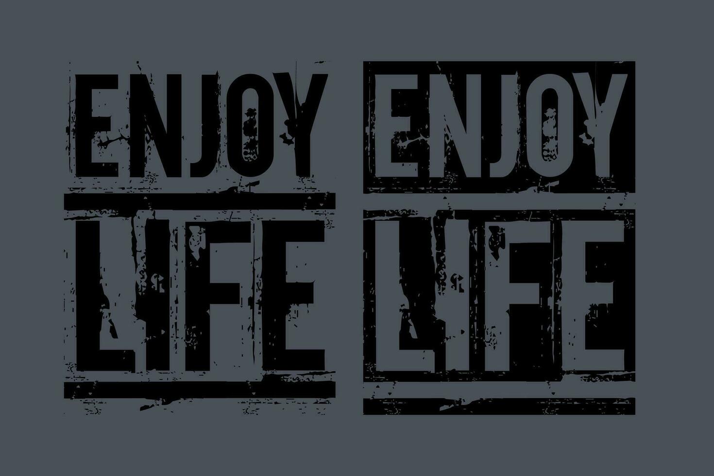Enjoy life quotes brush strok, motivational quote, brush stroke. banner, poster, etc.  grunge vector design.