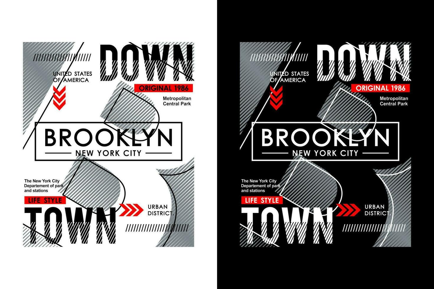 Downtown Brooklyn, for print on t shirts etc. vector