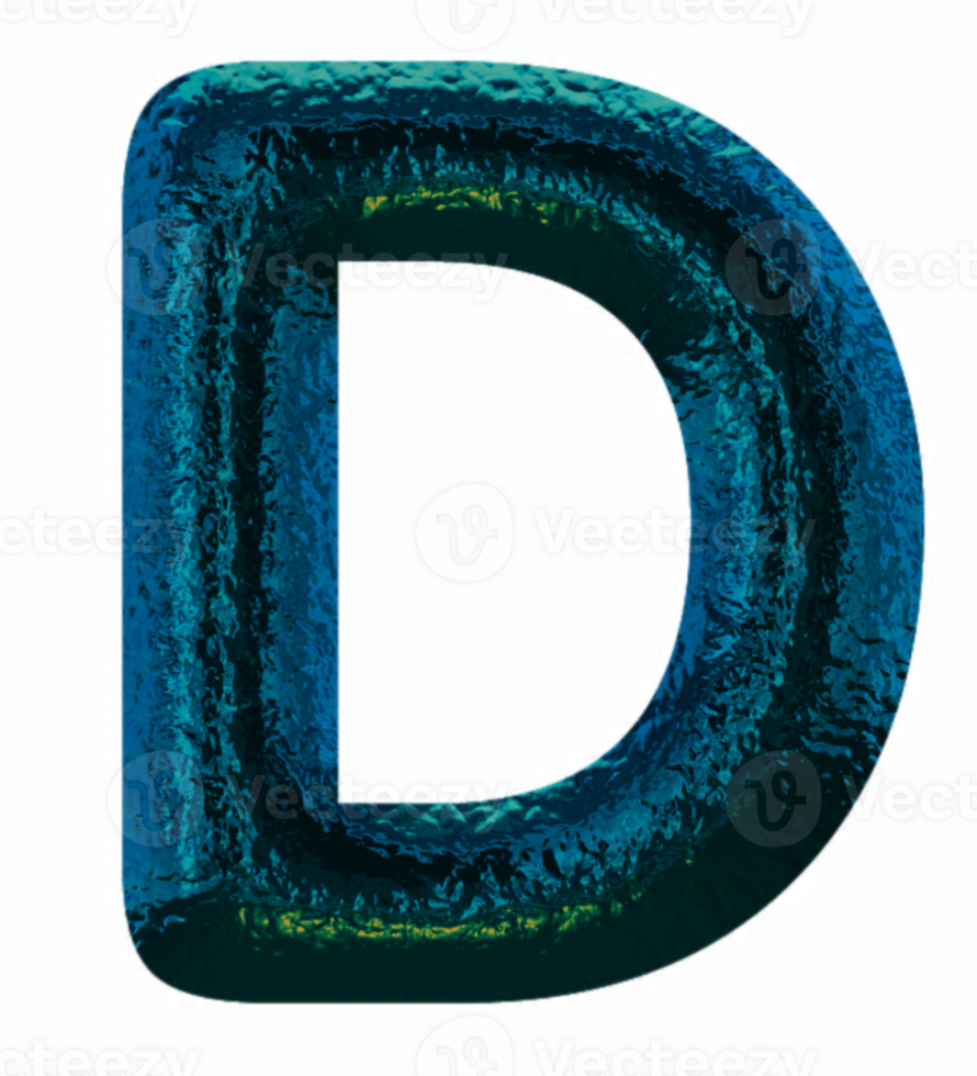 Black with blue shine alphabet png