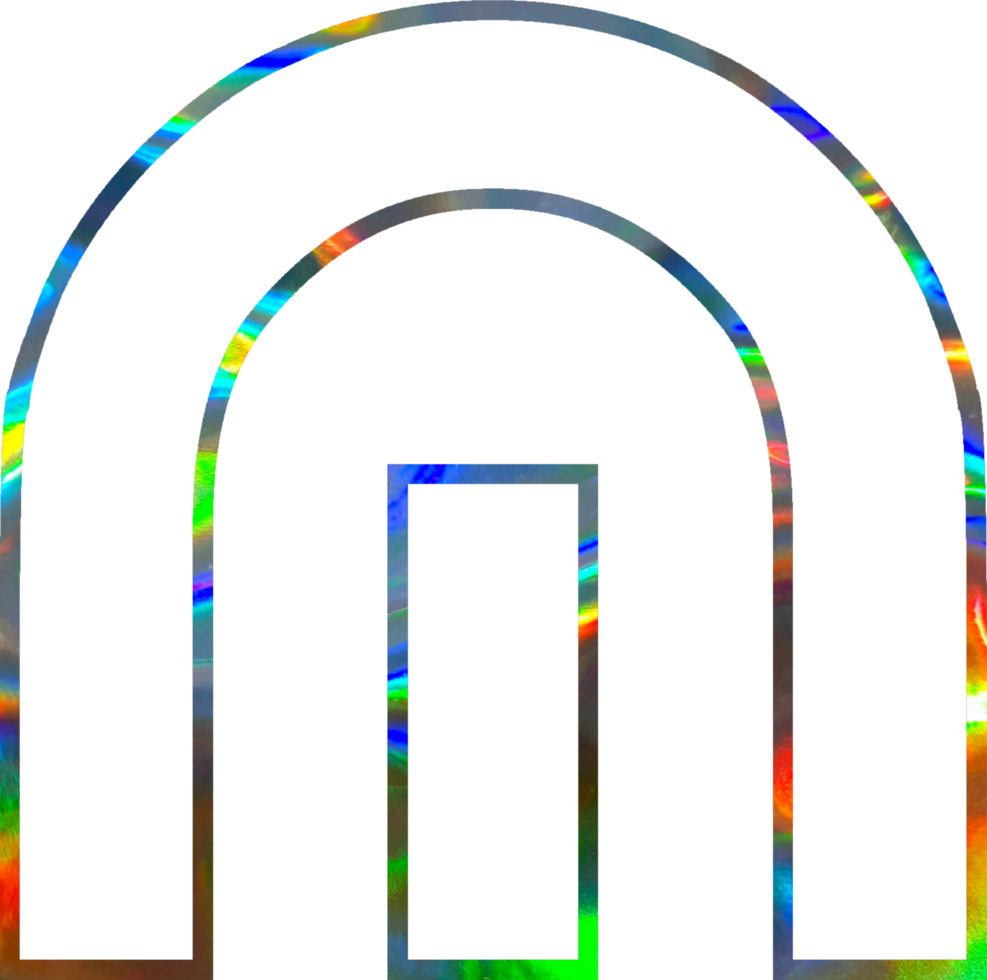 Holographic shiny alphabet png