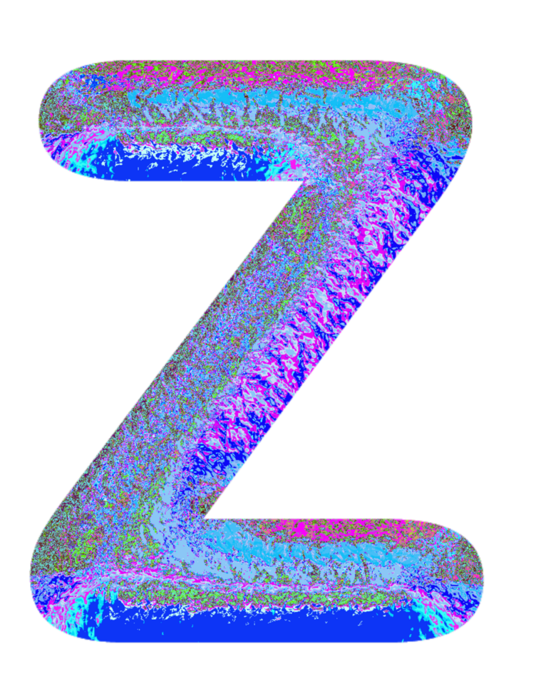 Holographic metallic alphabet png