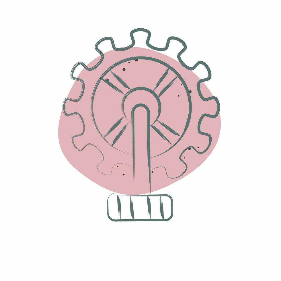 Icon Gear Wheel related to Bicycle symbol. Color Spot Style. simple design editable. simple illustration vector