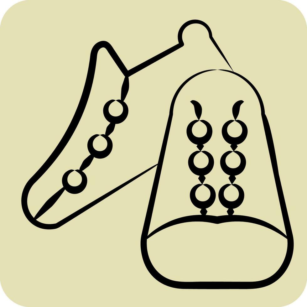 Icon Shoes related to Bicycle symbol. hand drawn style. simple design editable. simple illustration vector
