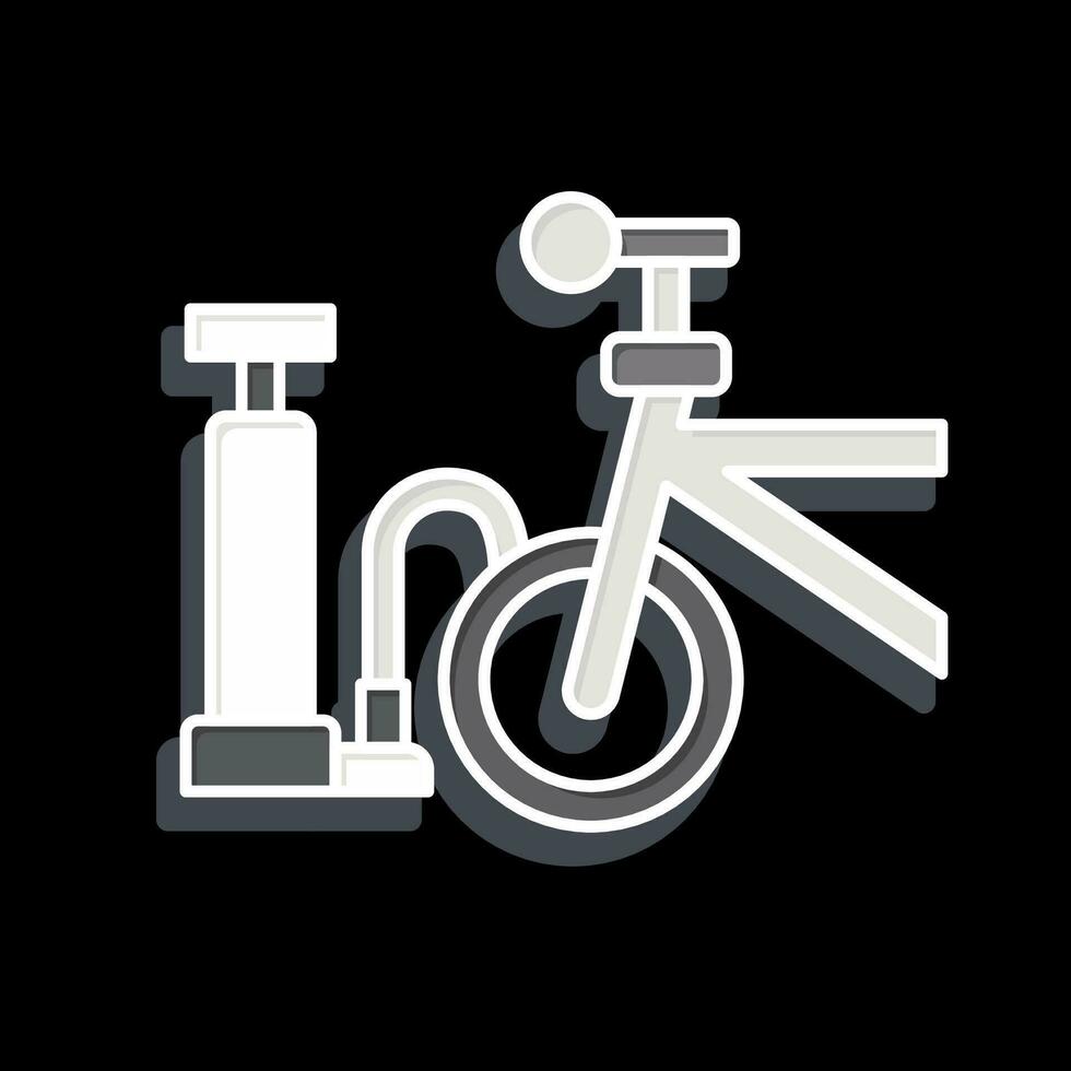 Icon Air Pump related to Bicycle symbol. glossy style. simple design editable. simple illustration vector