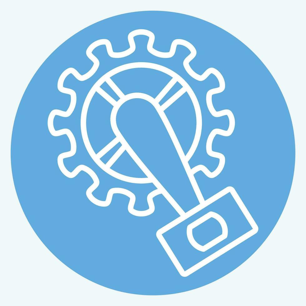 Icon Pedal related to Bicycle symbol. blue eyes style. simple design editable. simple illustration vector