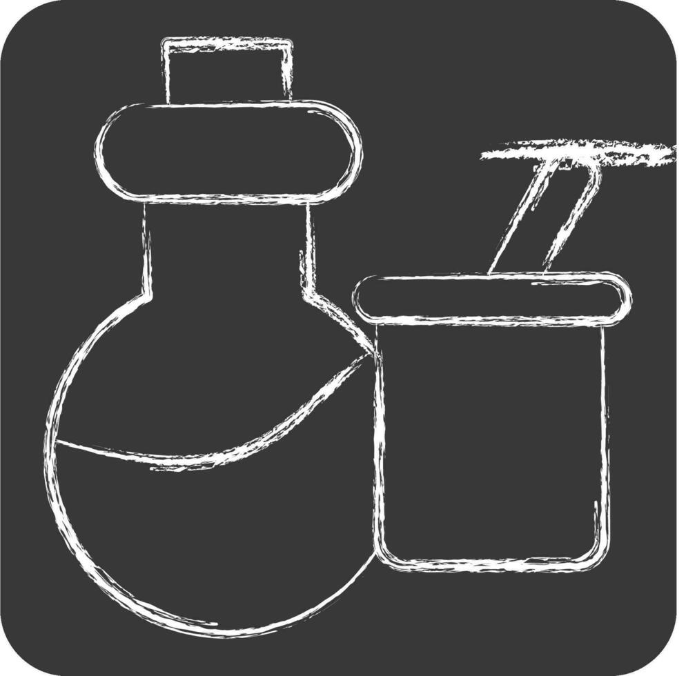 Icon Science Instruments. related to Biochemistry symbol. chalk Style. simple design editable. simple illustration vector