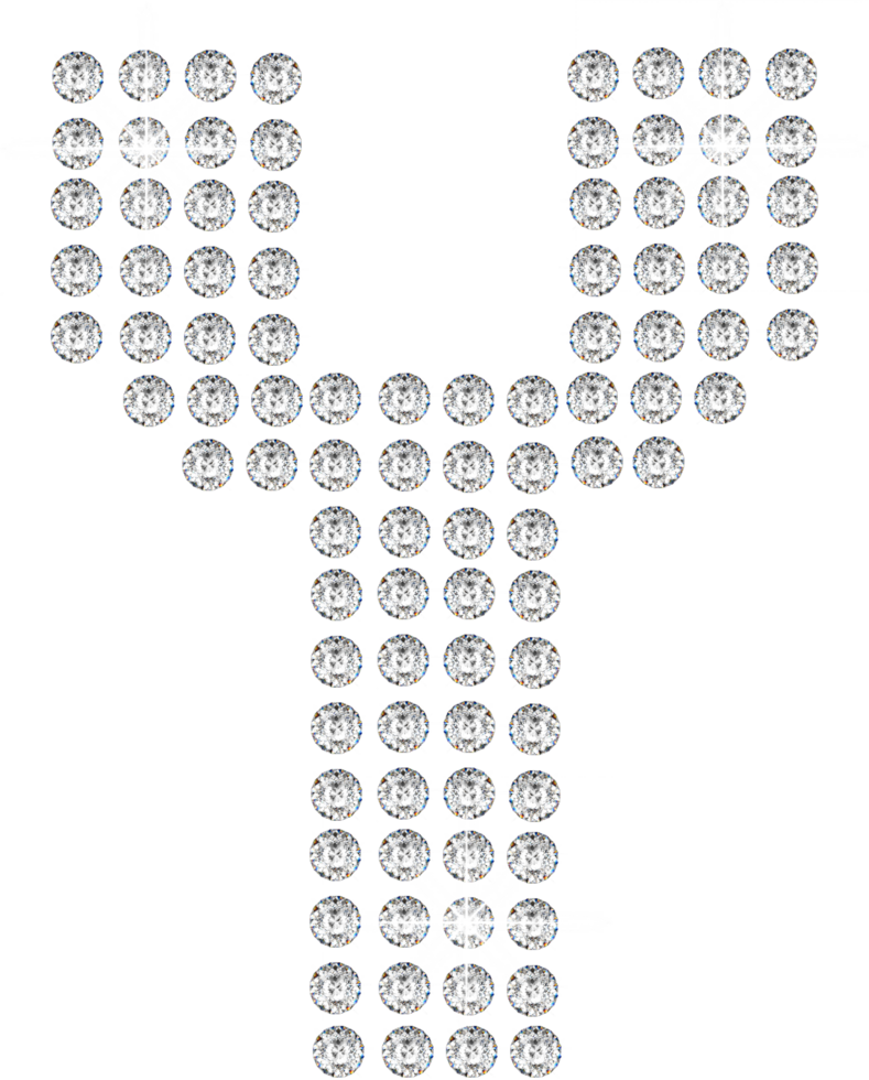 Shiny diamond alphabet png