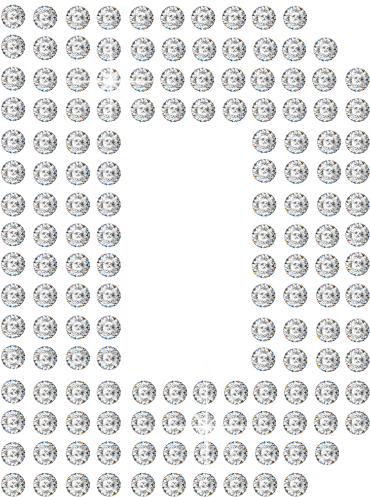 Shiny diamond alphabet png