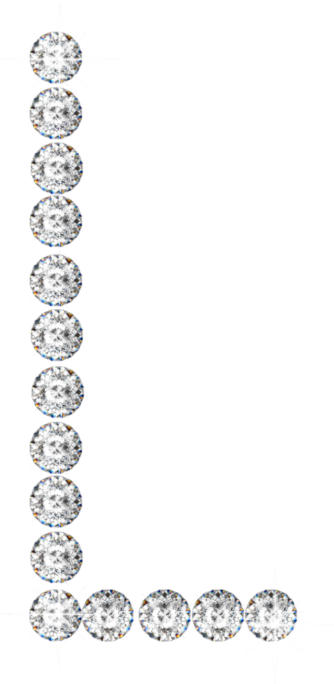 Diamond bling alphabet png