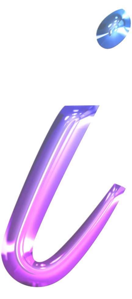 Glossy gradient alphabet png