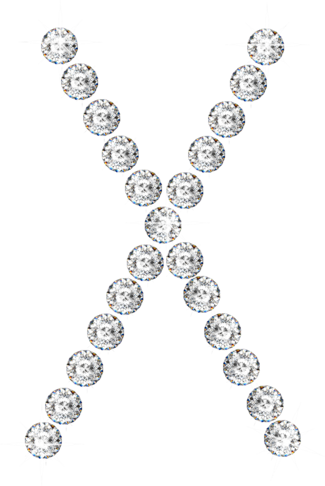 Diamond bling alphabet png