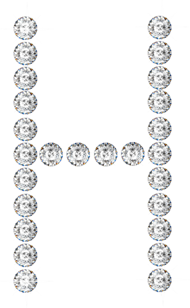 Diamond bling alphabet png