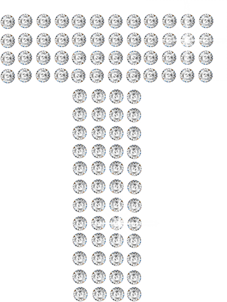 brillant diamant alphabet png