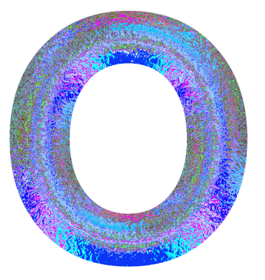 Holographic metallic alphabet png