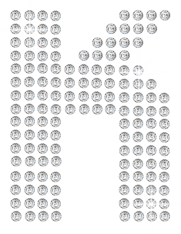 Shiny diamond alphabet png