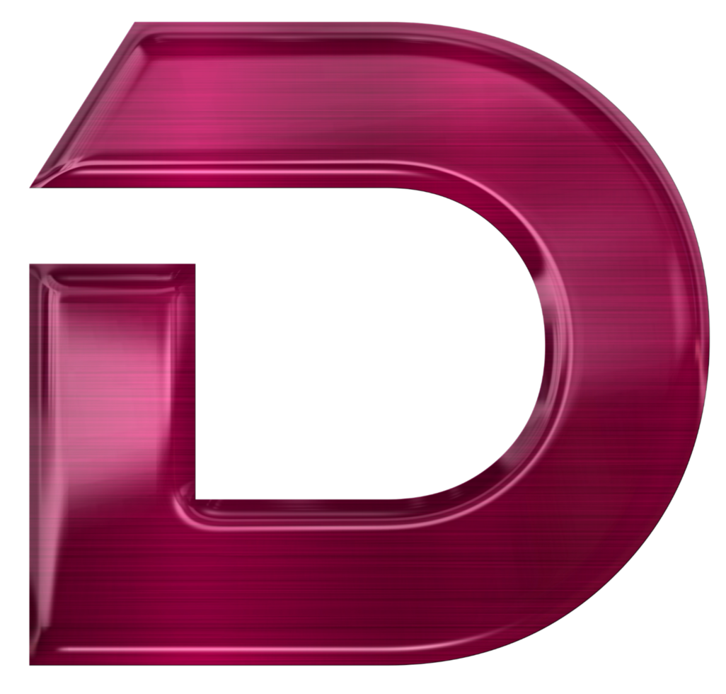 Metallic purple alphabet png