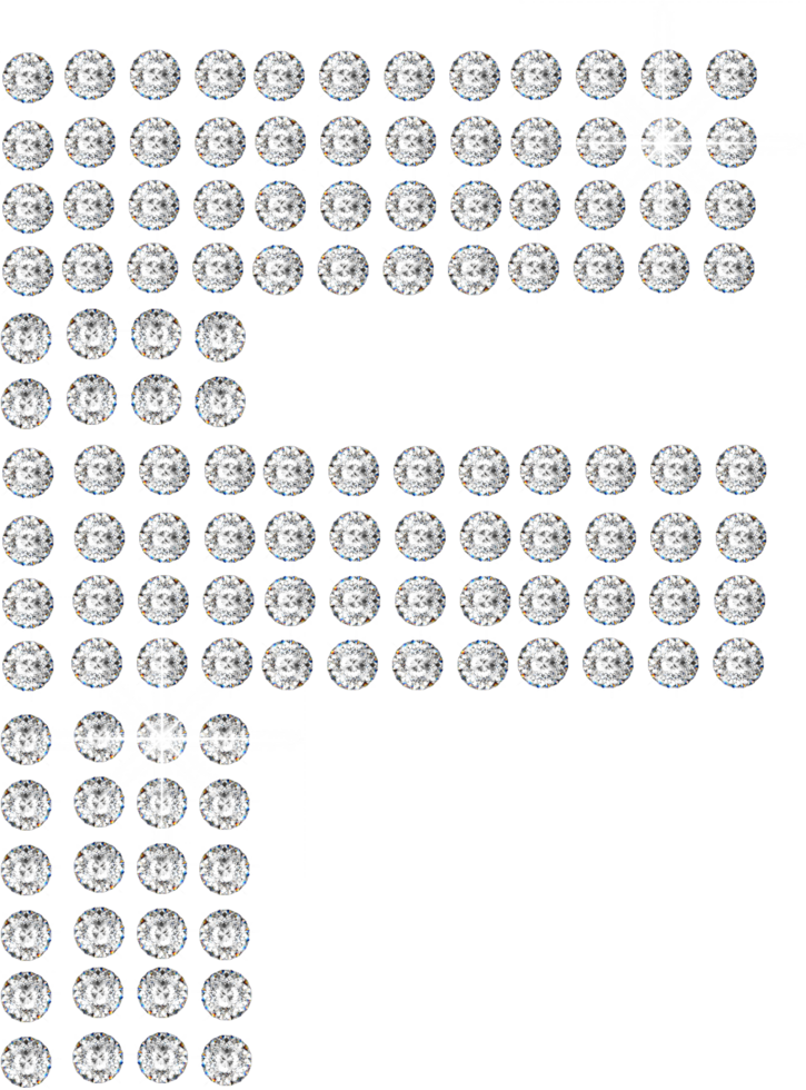 Shiny diamond alphabet png