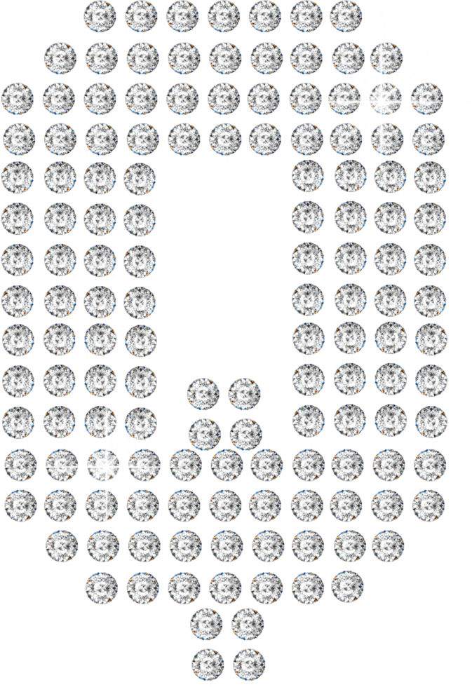 Shiny diamond alphabet png