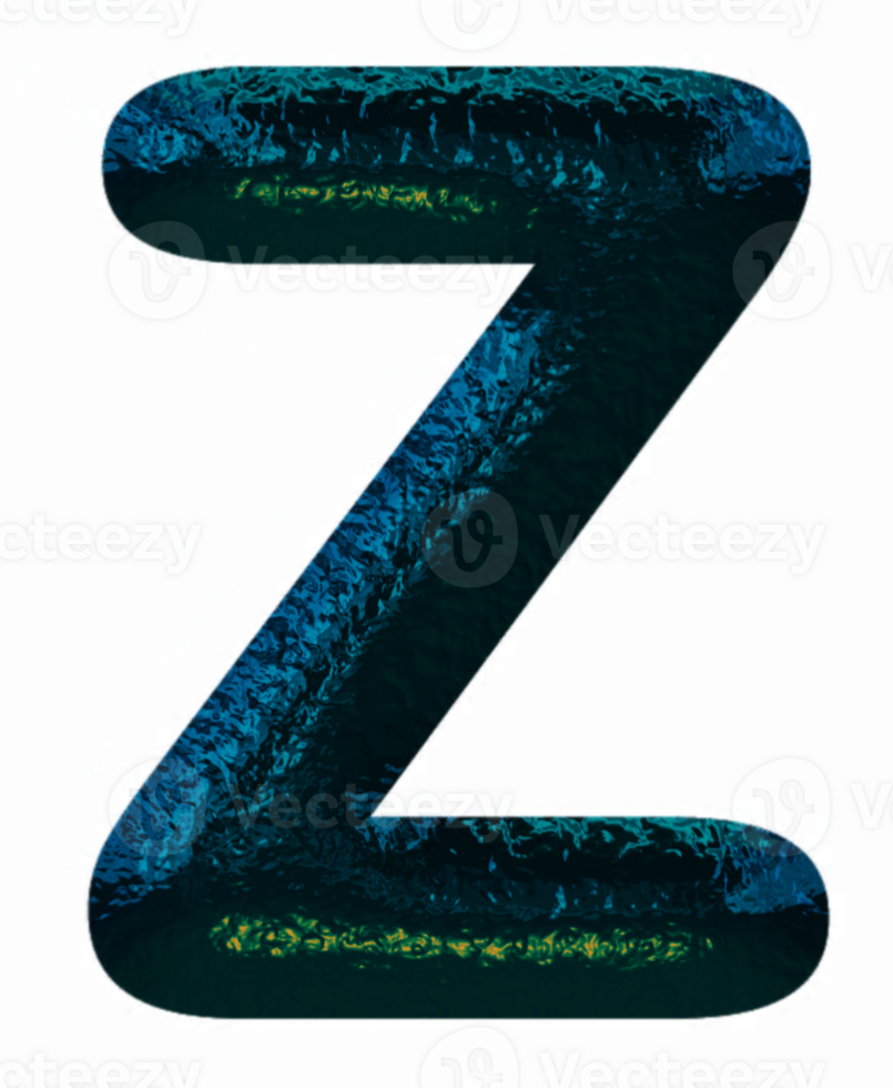 Black with blue shine alphabet png