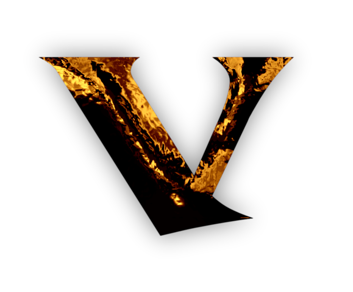 Golden letters and numbers png