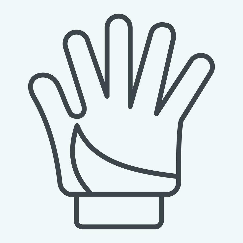 Icon Glove related to Bicycle symbol. line style. simple design editable. simple illustration vector