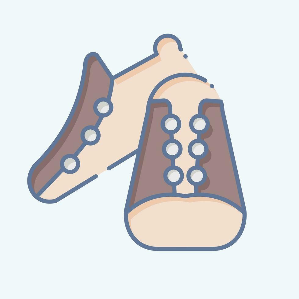 Icon Shoes related to Bicycle symbol. doodle style. simple design editable. simple illustration vector