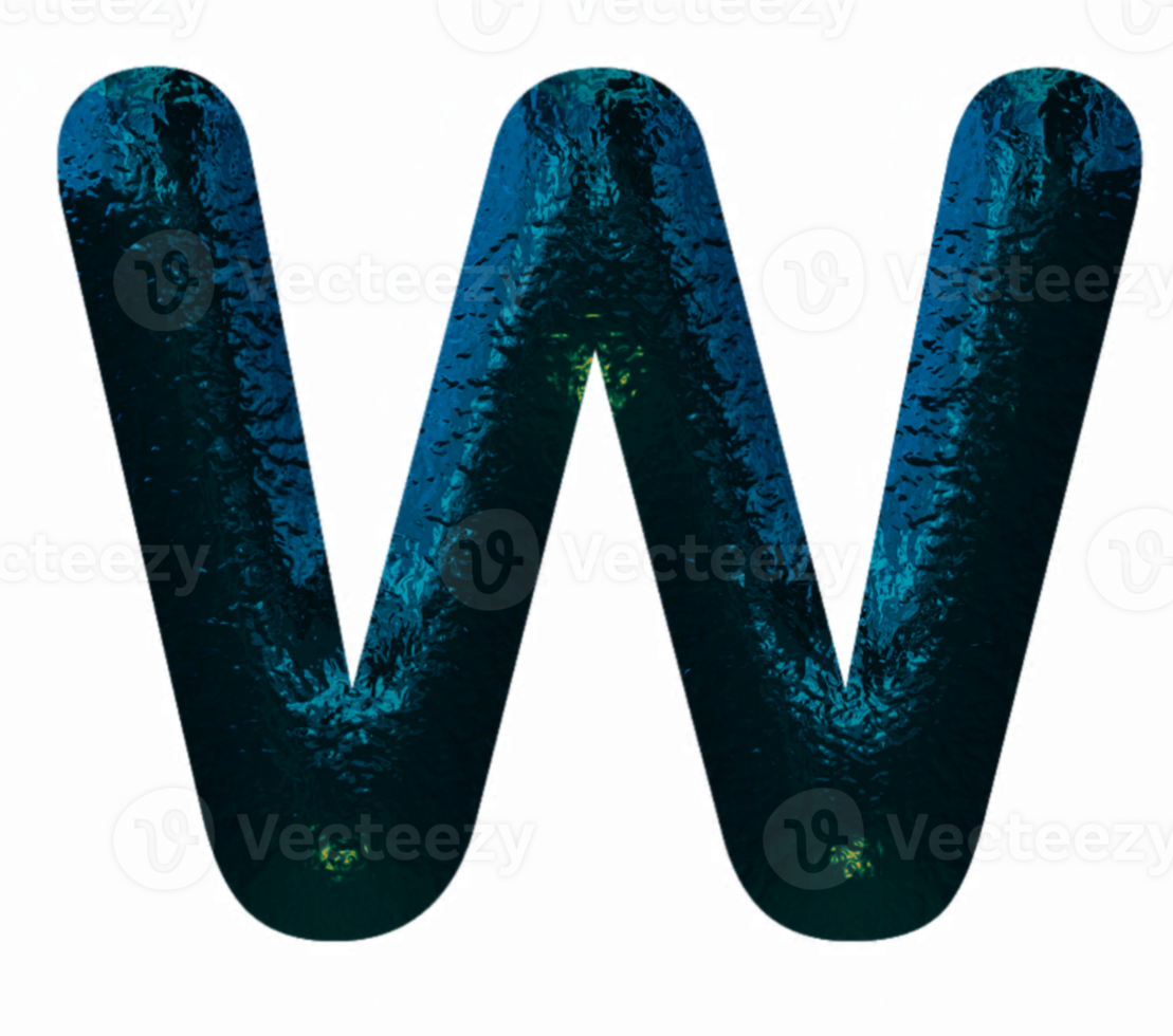 Black with blue shine alphabet png