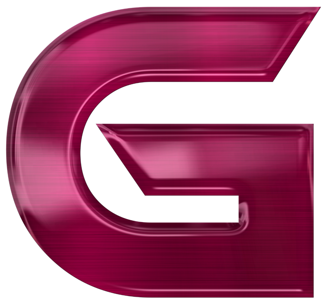 Metallic purple alphabet png