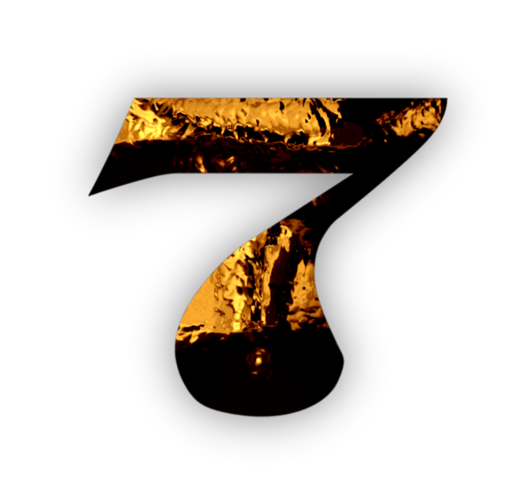 Golden letters and numbers png