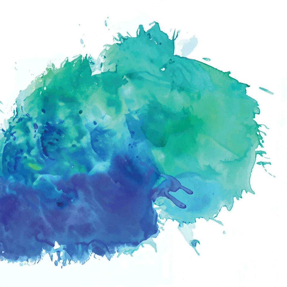 Watercolor splash stain background vector