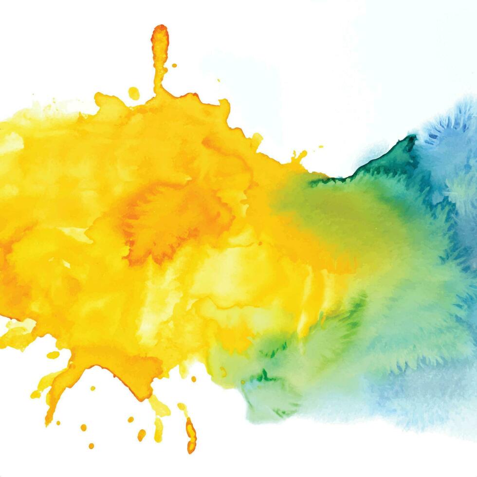 Watercolor splash stain background vector