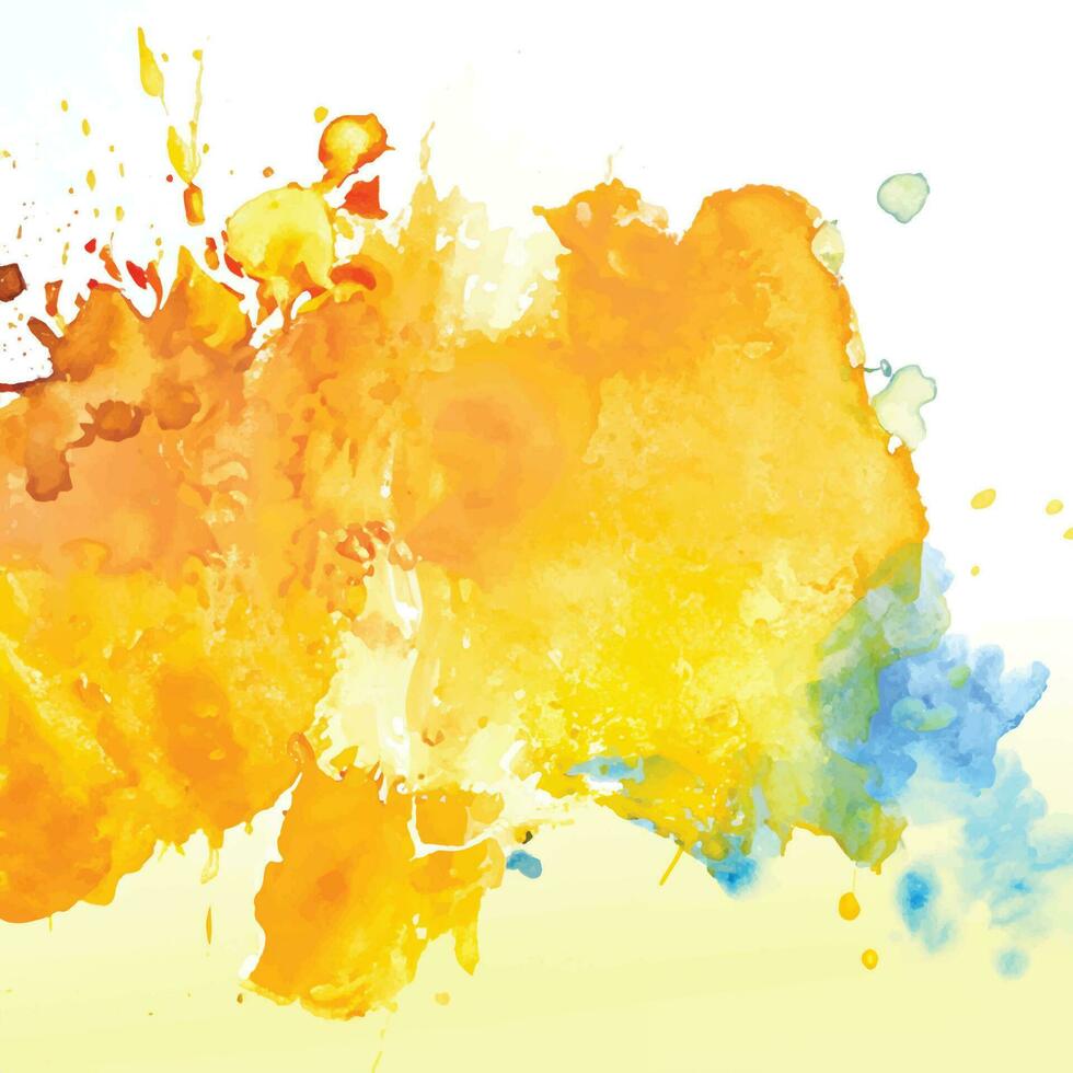 Watercolor splash stain background vector