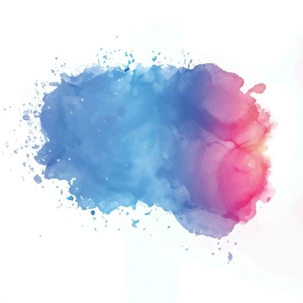 Watercolor splash stain background vector