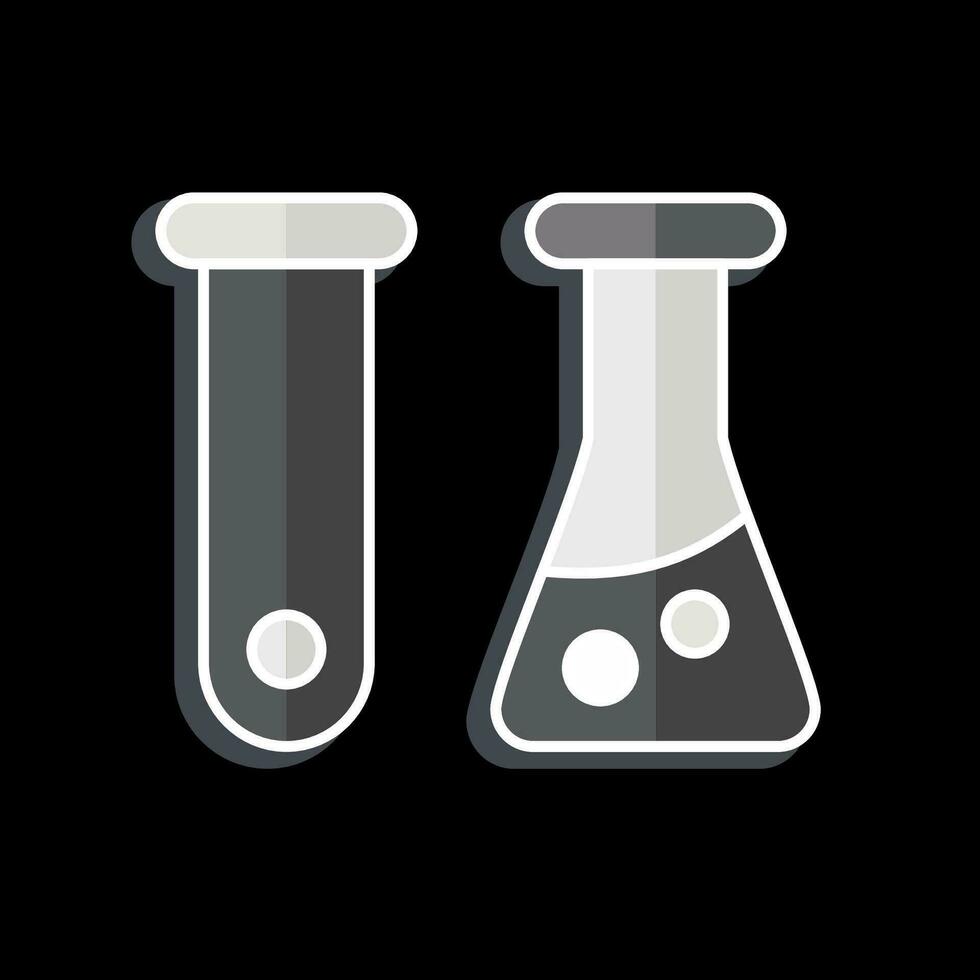 Icon Test Tube. related to Biochemistry symbol. glossy style. simple design editable. simple illustration vector