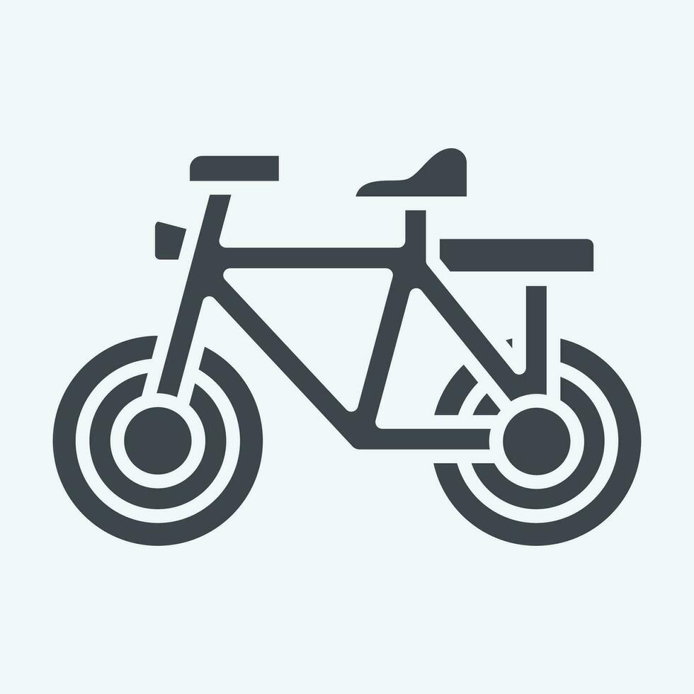 Icon Bicycle related to Bicycle symbol. glyph style. simple design editable. simple illustration vector