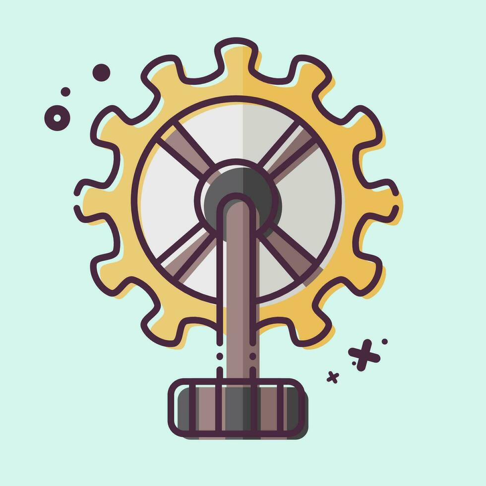 Icon Gear Wheel related to Bicycle symbol. MBE style. simple design editable. simple illustration vector