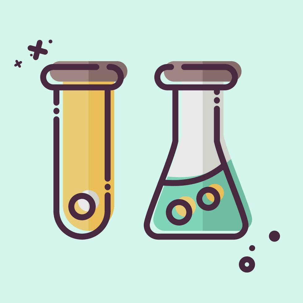 Icon Test Tube. related to Biochemistry symbol. MBE style. simple design editable. simple illustration vector