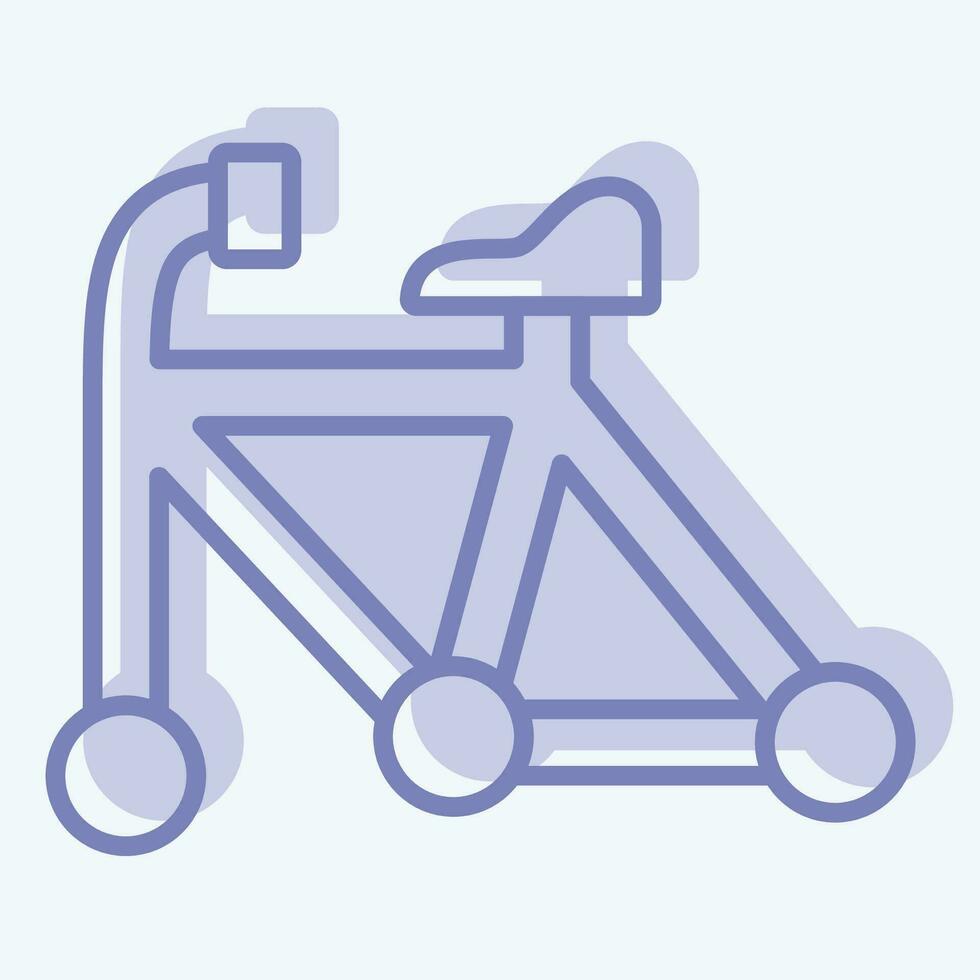 Icon Frame related to Bicycle symbol. two tone style. simple design editable. simple illustration vector