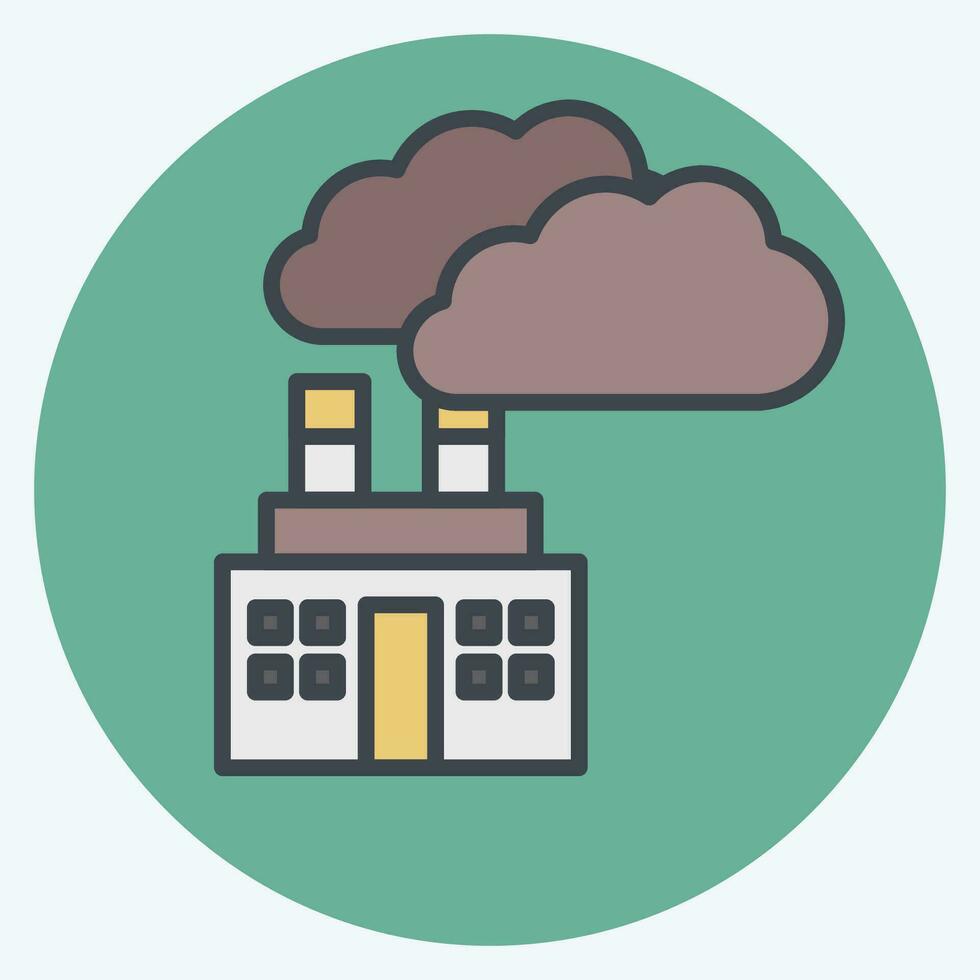 Icon Carbon Dioxide. related to Biochemistry symbol. color mate style. simple design editable. simple illustration vector