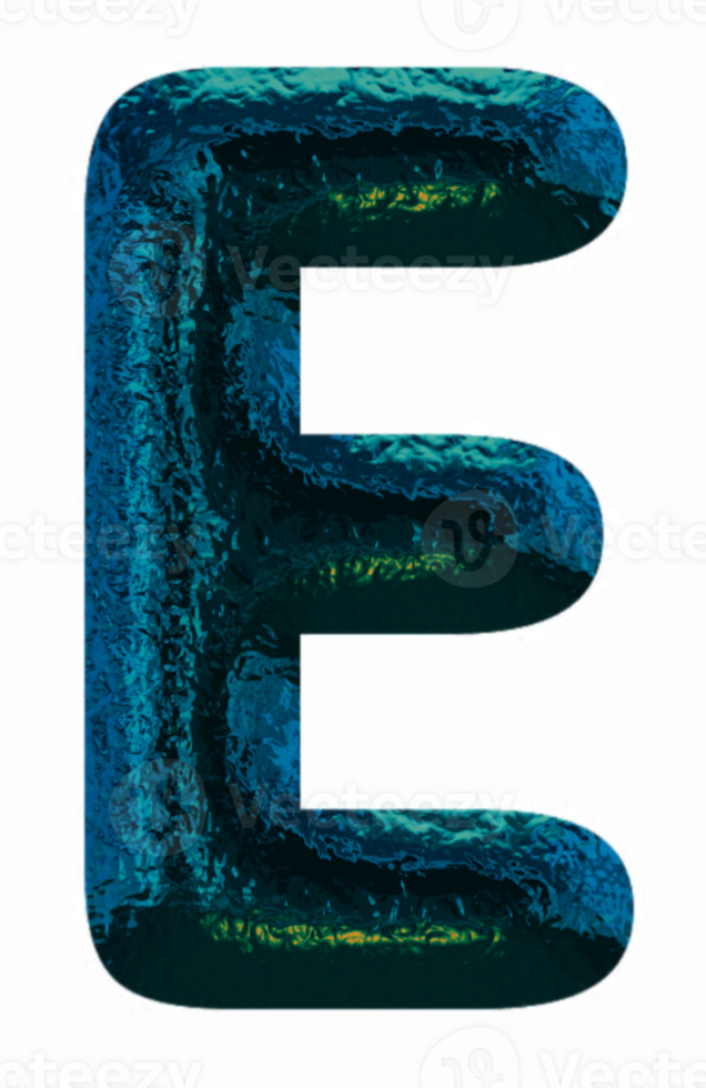 Black with blue shine alphabet png
