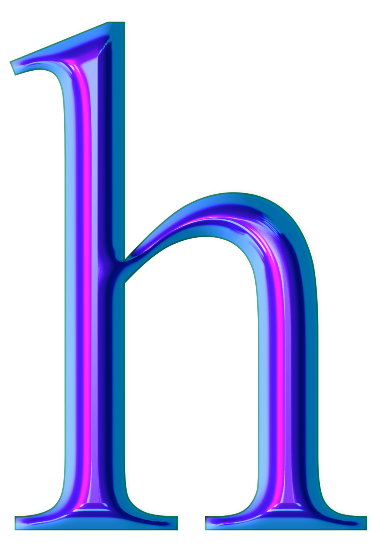 Blue iridescent alphabet 29442447 PNG