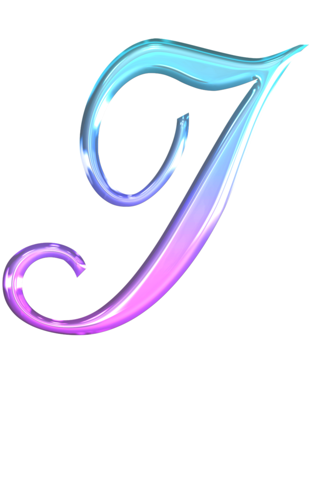 Glossy gradient alphabet png